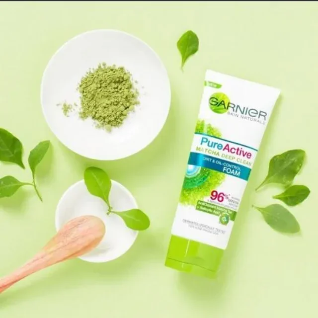 Garnier Cleansing Foam Pure Active Matcha 100ml