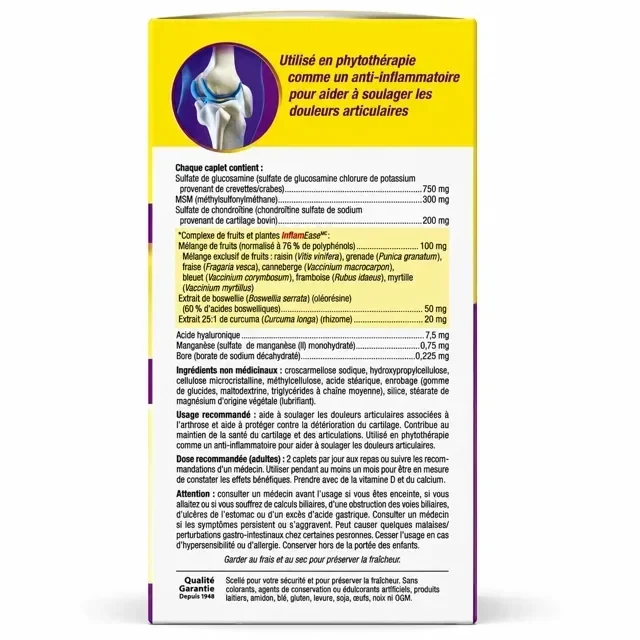 Osteo Joint Ease with InflamEase 180 Caplets Webber Naturals