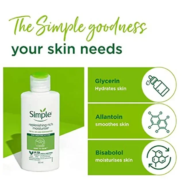 Simple replenishing rich moisturiser 125ml