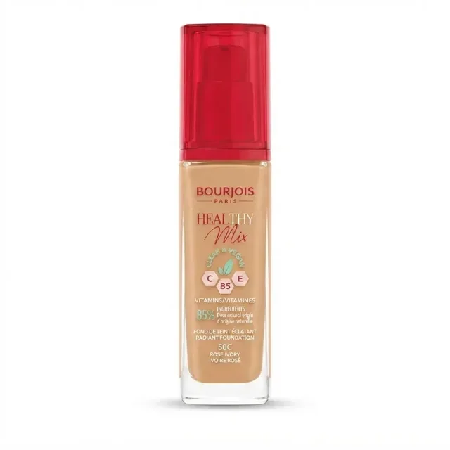 کرم پودر بورژوا Healthy Mix شماره 50C Rose Ivory اصل