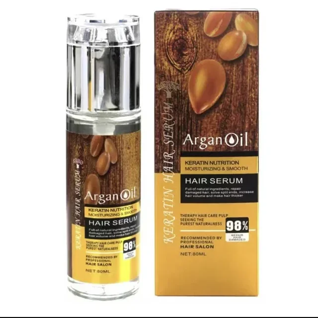 سرم مو و روغن آرگان Keratin Hair لایتنس حجم 80 میلی لیتر