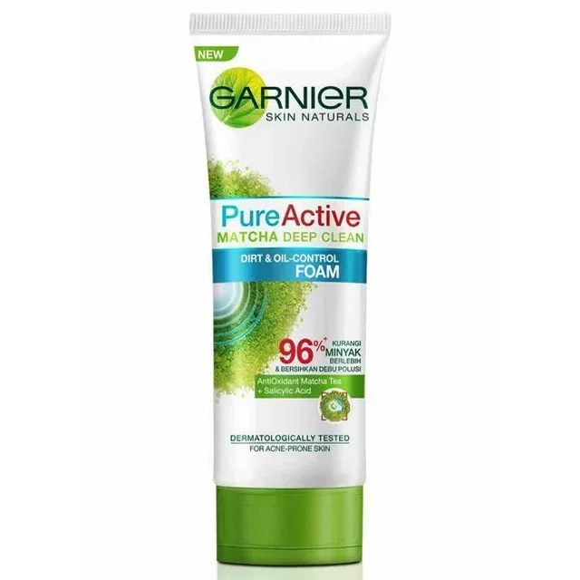 فوم شستشو گارنیر مدل Pure Active Matcha حجم 100میل