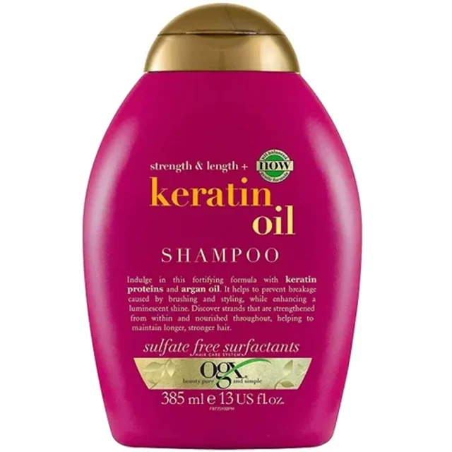 شامپو روغن کراتین (کراتین اویل) او جی ایکس OGX مدل strength length