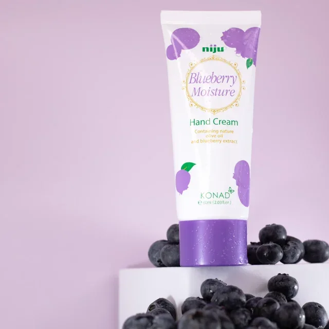 konad hand cream containing nature olive oil and blueberry extract